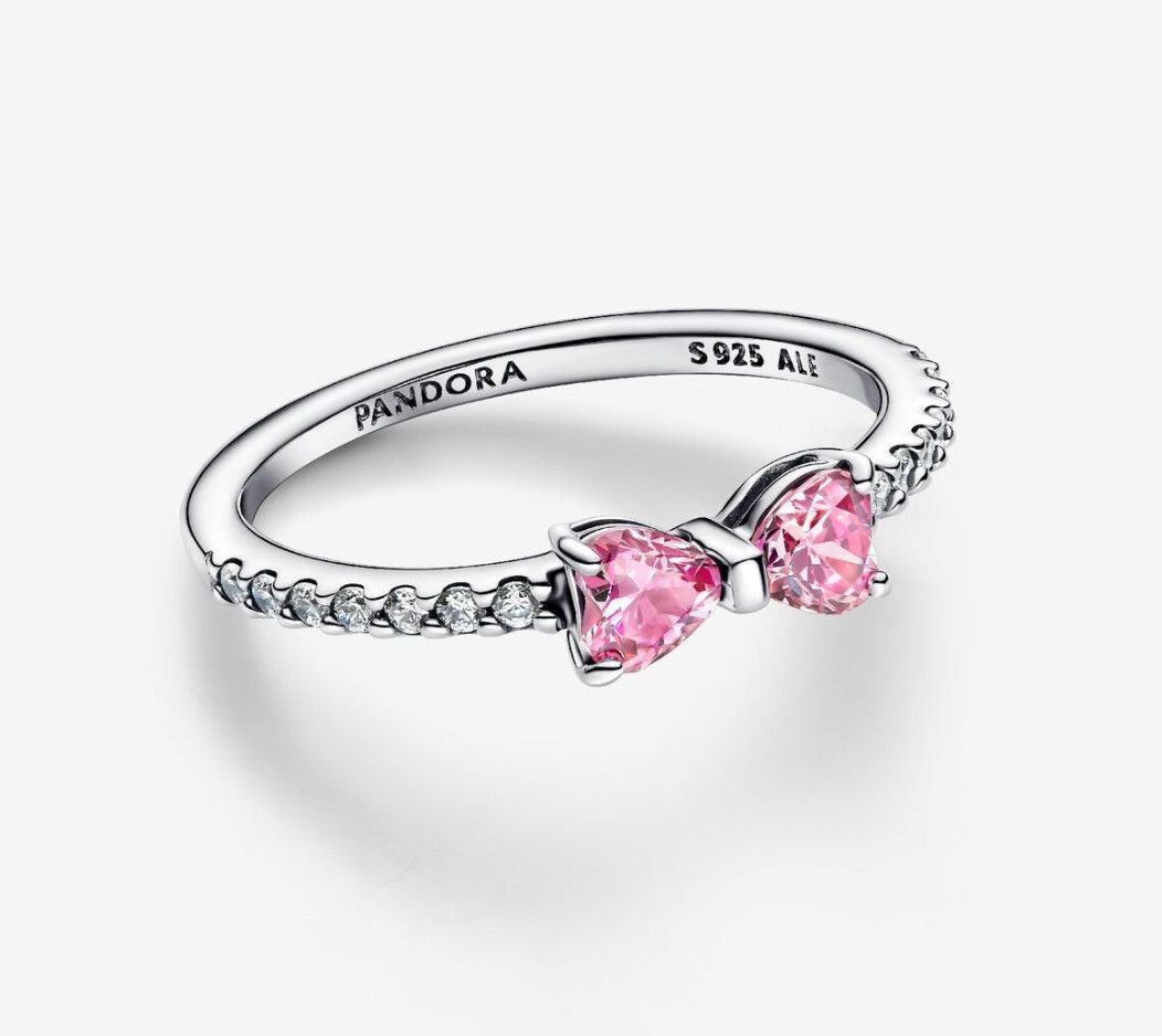 PANDORA™ Sparkling Pink Bow Ring Sterling Silver