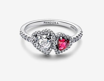 PANDORA™ Halo Hearts Ring Sterling Silver