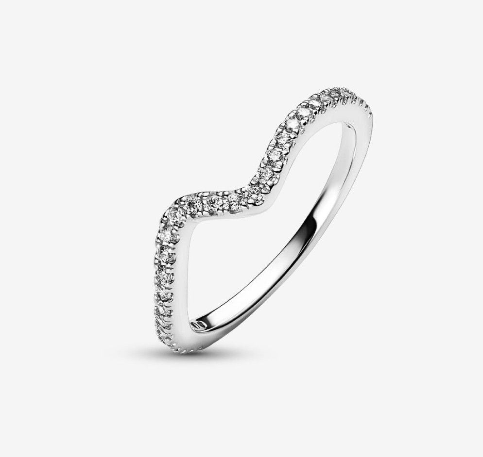 PANDORA™ Sparkling Wave Ring Sterling Silver