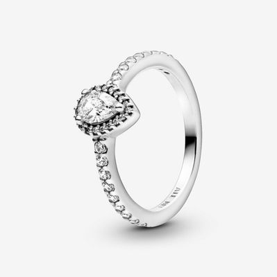 PANDORA™ Small Radiant Teardrop Ring Sterling Silver
