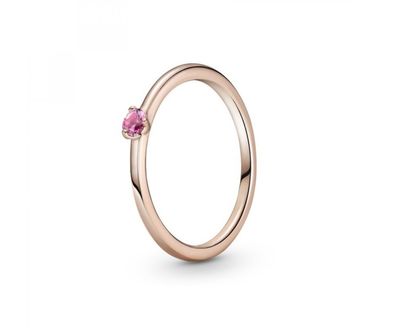 PANDORA™ Rose Gold Pink Solitaire Ring