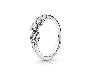PANDORA™  Sparkling Angel Wing Cubic Zirconia Ring in Sterling Silver