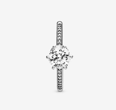 PANDORA™ Sparkling Crown Solitaire Ring Sterling Silver