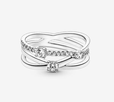 PANDORA™ Sparkling Triple Band Ring Sterling Silver