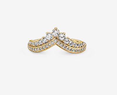 PANDORA™ Timeless Wish Tiara Ring 14k Gold Plating