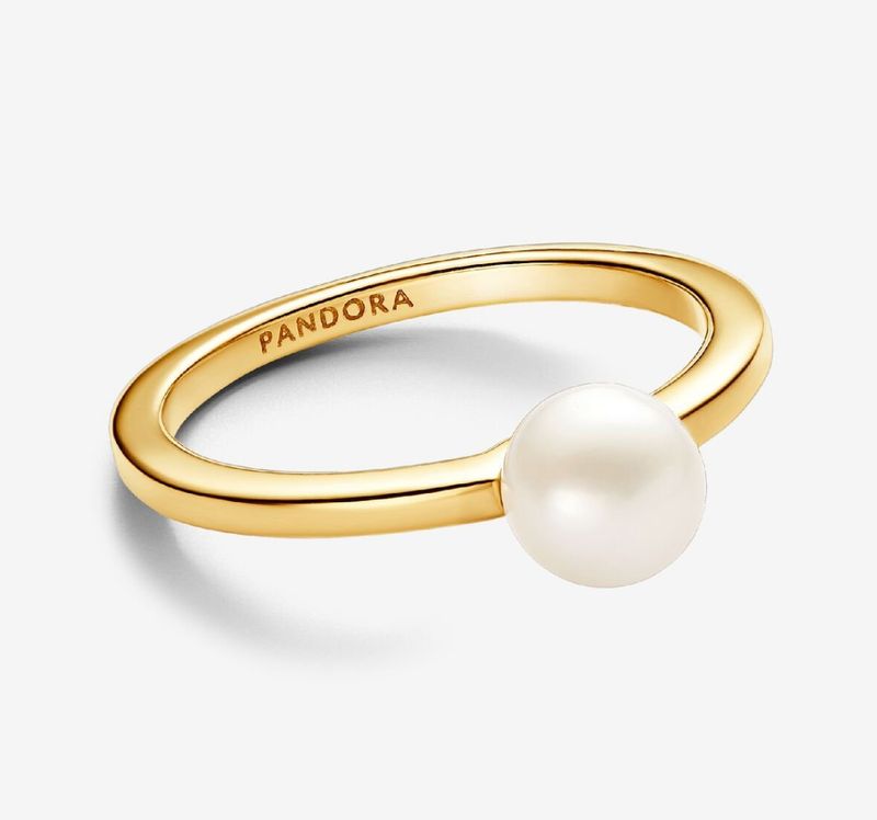 PANDORA™ Treated Freshwater Cultured Pearl Ring 14k Gold Plating