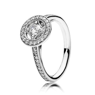 PANDORA™ Vintage Allure Sterling Silver Ring with Clear Zirconia
