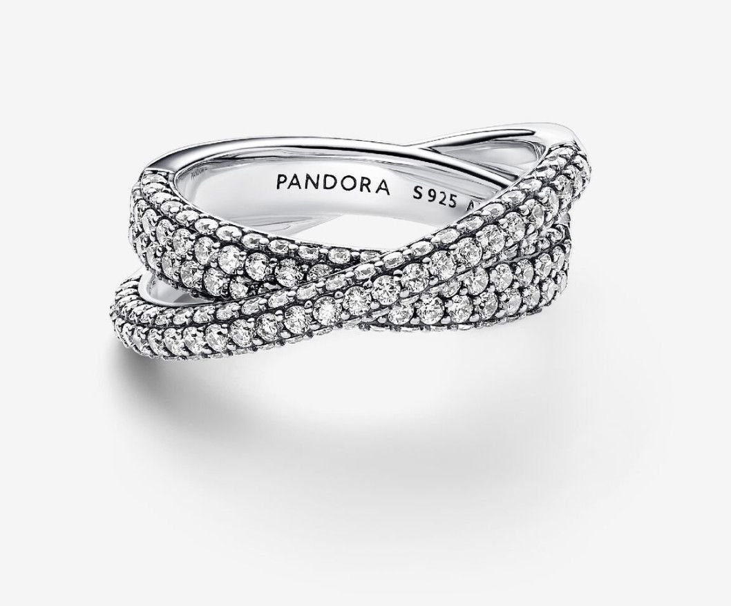 PANDORA™ Timeless Pavé Crossover Dual Band Ring Sterling Silver