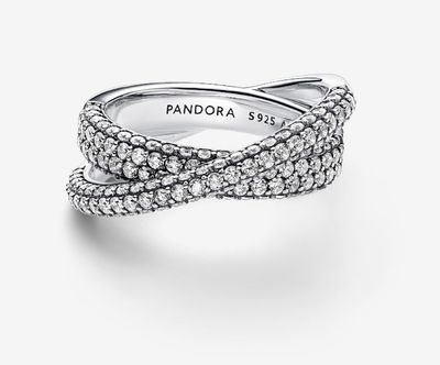 PANDORA™ Timeless Pavé Crossover Dual Band Ring Sterling Silver