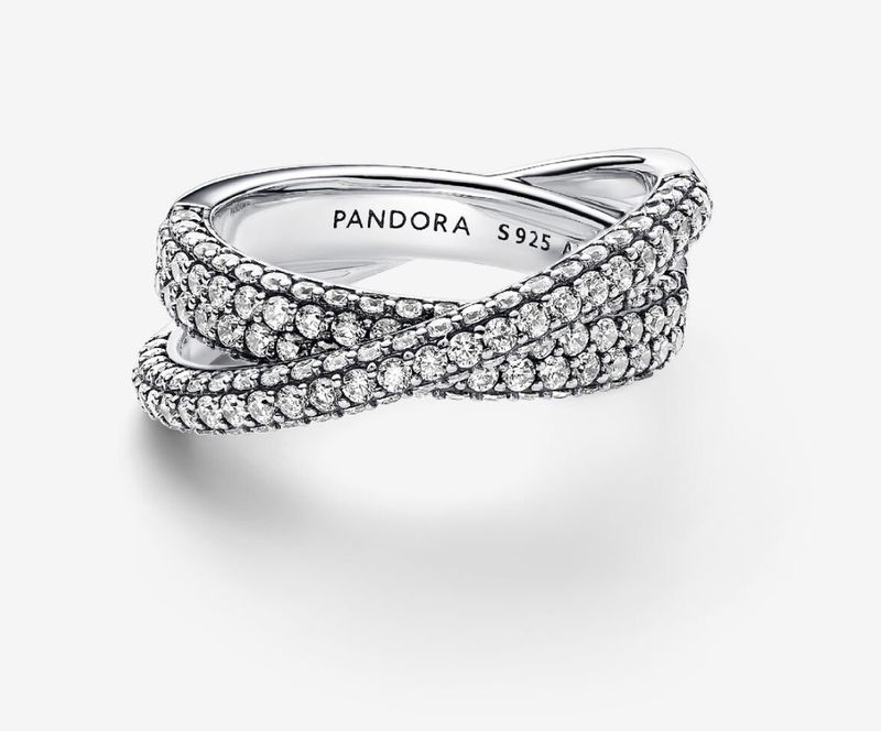 PANDORA™ Timeless Pavé Crossover Dual Band Ring Sterling Silver