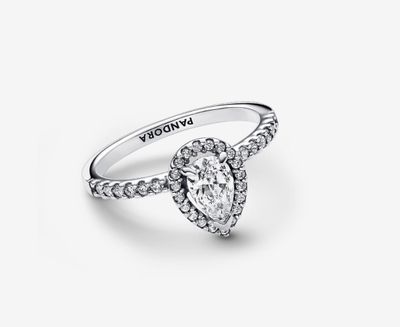 PANDORA™ Sparkling Pear Halo Sterling Silver
