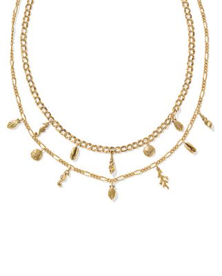 The Alexa Multi Strand Necklace in Vintage Gold