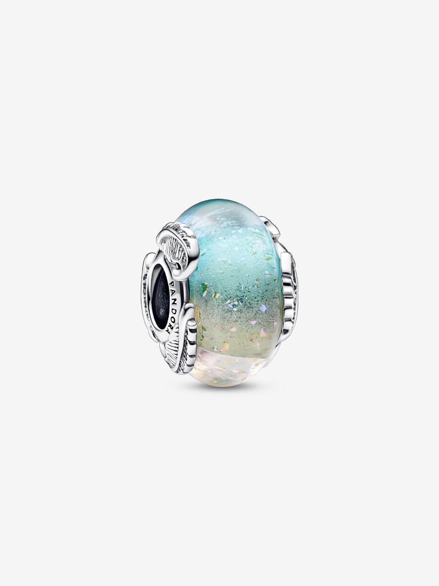 PANDORA™ Multicolor Murano Glass &amp; Curved Feather Charm