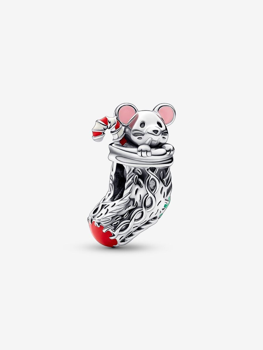 PANDORA™ Festive Christmas Mouse &amp; Stocking Charm