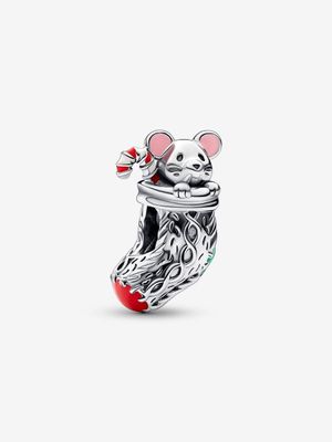 PANDORA™ Festive Christmas Mouse &amp; Stocking Charm