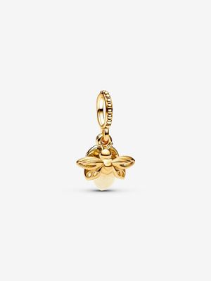 PANDORA™ Glow-in-the-Dark 14K Gold Plated Firefly Dangle Charm