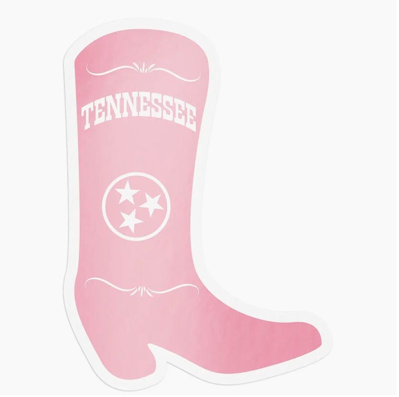 Pink Tennessee Boot Sticker