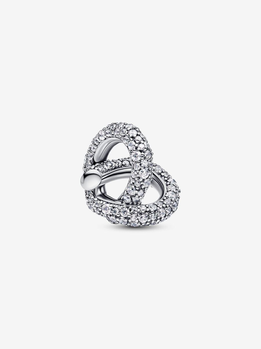 PANDORA™ Pavé Infinity Knot Heart Charm