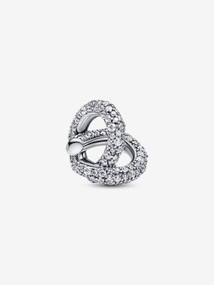 PANDORA™ Pavé Infinity Knot Heart Charm