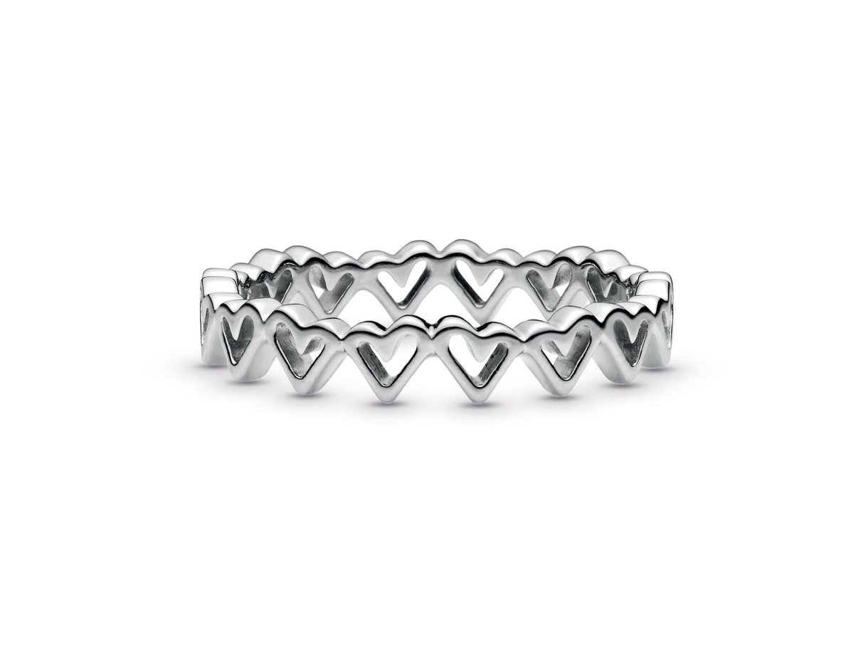 PANDORA™ Freehand Hearts Ring Sterling Silver