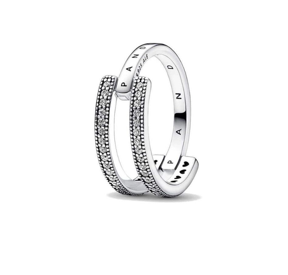 PANDORA™ Signature Logo Double Band Ring