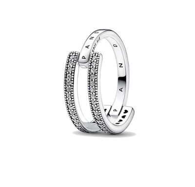 PANDORA™ Signature Logo Double Band Ring