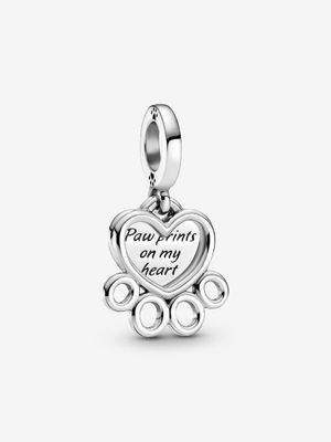 PANDORA™ Hearts &amp; Paw Print Dangle Charm