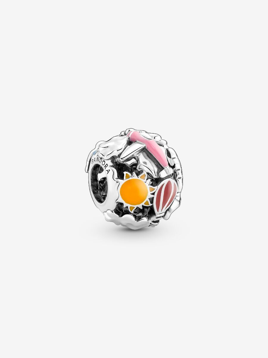 PANDORA™ Fly Away Hot Air Balloon, Airplane &amp; Rainbow Charm