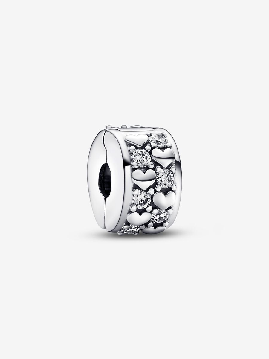 PANDORA™ Infinite Hearts Sparkling Clip Charm