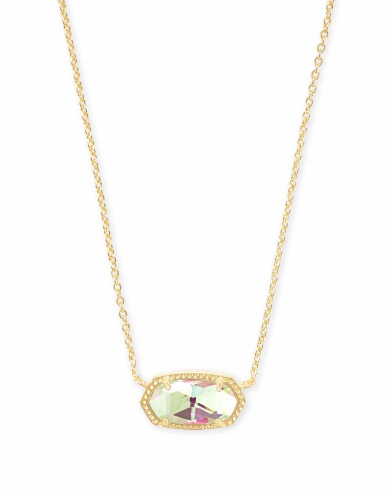 The Elisa Pendant Necklace in Dichroic Glass, Color: Gold