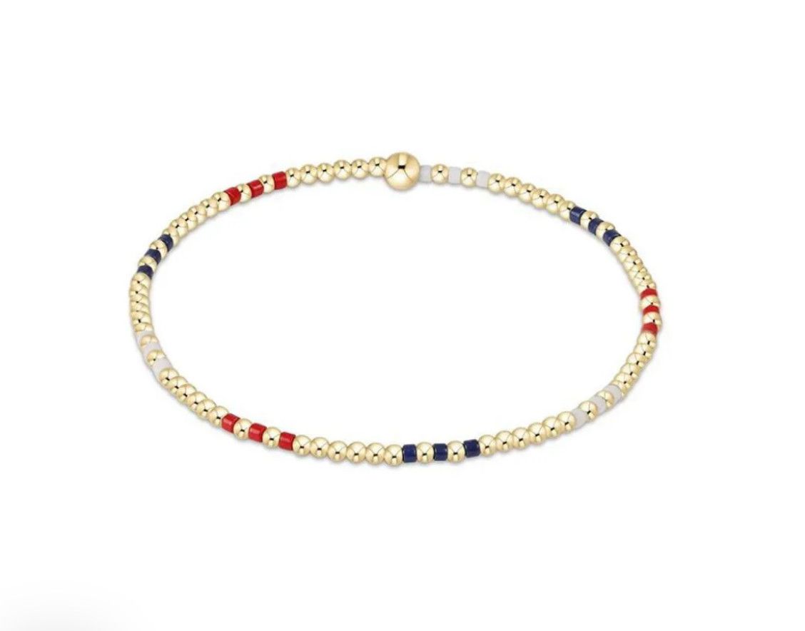 Hope Joy Pattern 2mm Bead Bracelet Firecracker