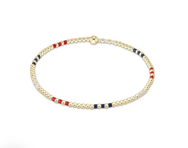 Hope Joy Pattern 2mm Bead Bracelet Firecracker