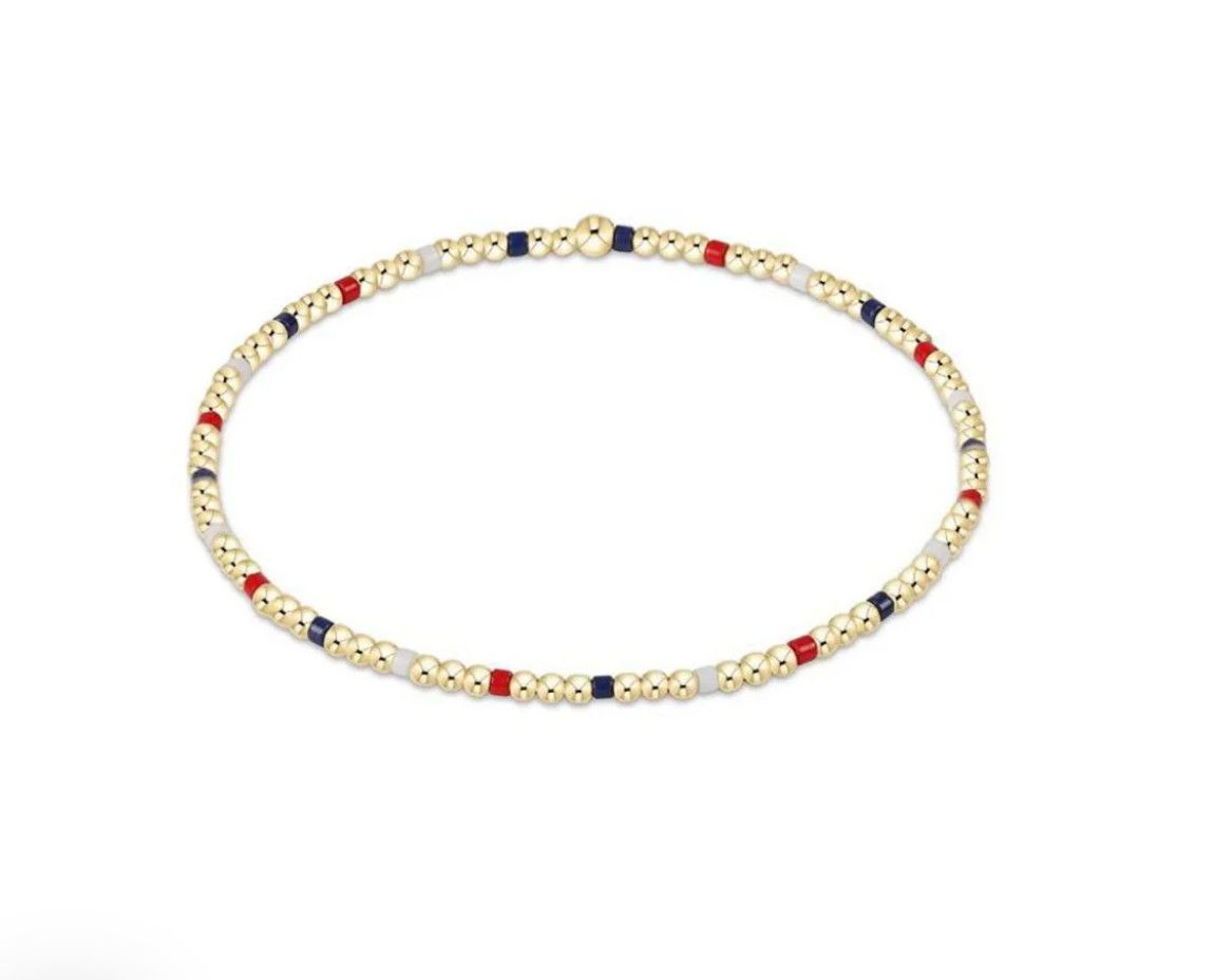 Hope Sincerity Pattern 2mm Bead Bracelet Firecracker