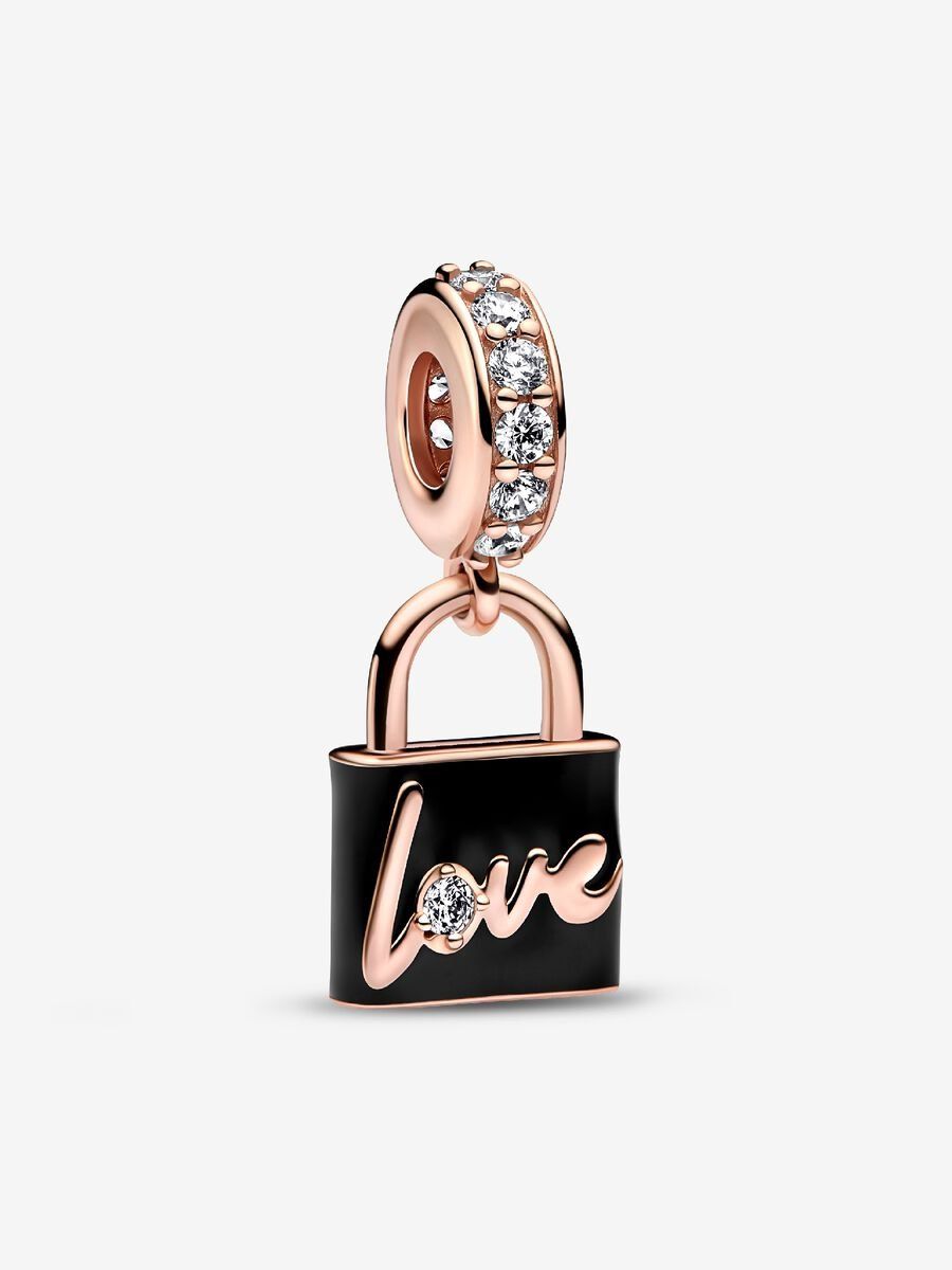 PANDORA™ Love Padlock 14K Rose Gold Plated Dangle Charm