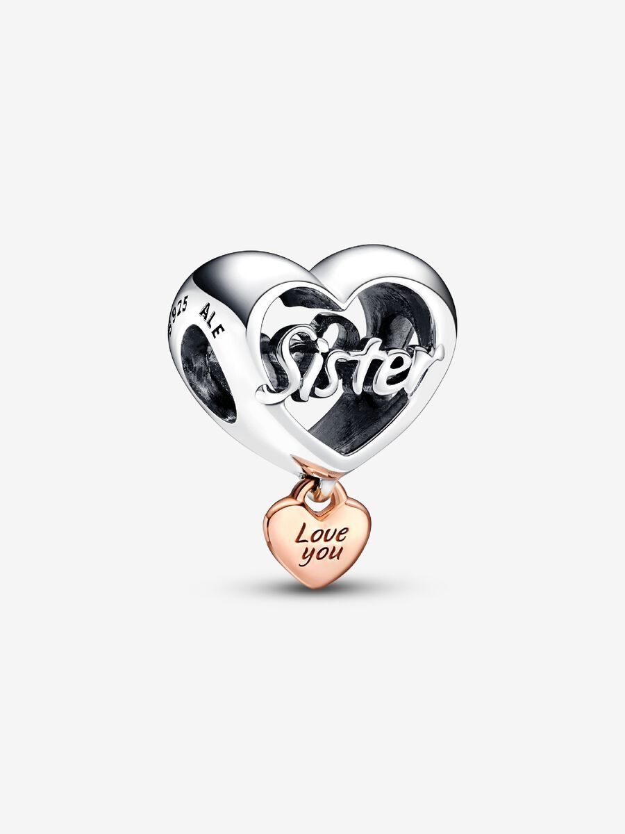 PANDORA™ &quot;Love You&quot; Sister Heart Charm