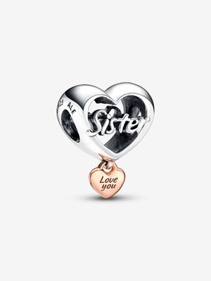 PANDORA™ &quot;Love You&quot; Sister Heart Charm