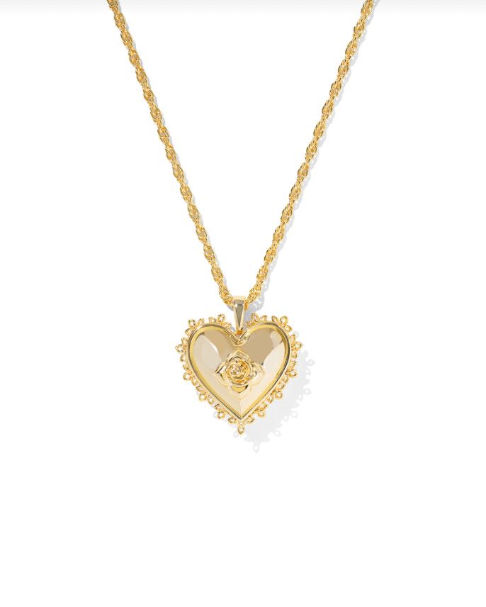 The Mallory Rose Locket Necklace in Gold