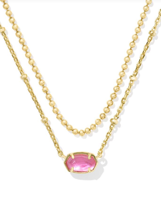 The Emilie Multistrand Necklace in Gold Azalea