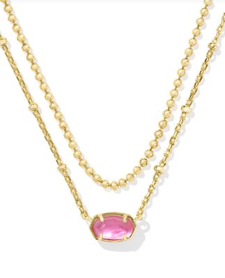 The Emilie Multistrand Necklace in Gold Azalea