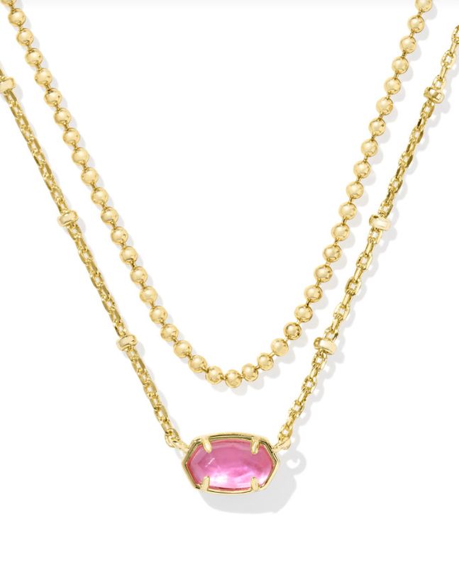 The Emilie Multistrand Necklace in Gold Azalea