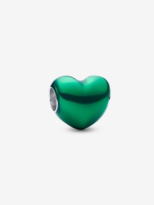 PANDORA™ Metallic Green Heart Charm