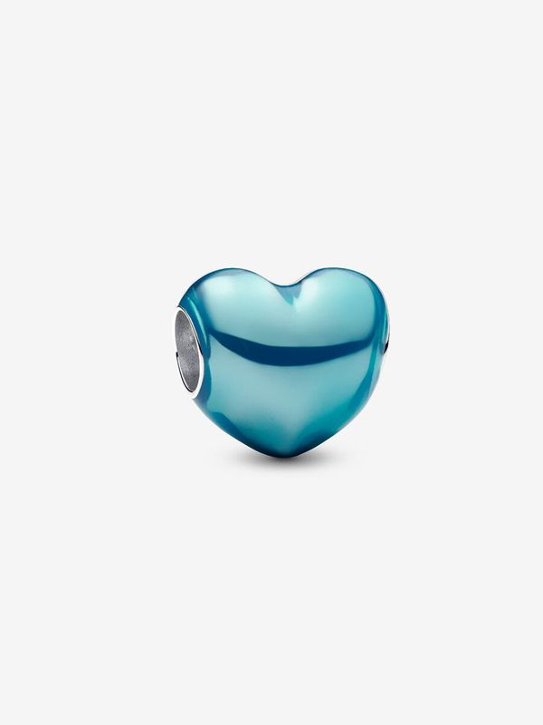 PANDORA™ Metallic Sky Blue Heart Charm