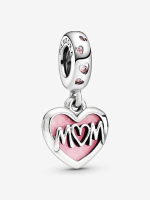 PANDORA™ Mom Script Heart Dangle Charm