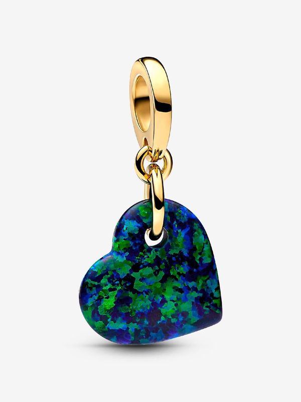 PANDORA™ Opalescent Green Heart Dangle Charm