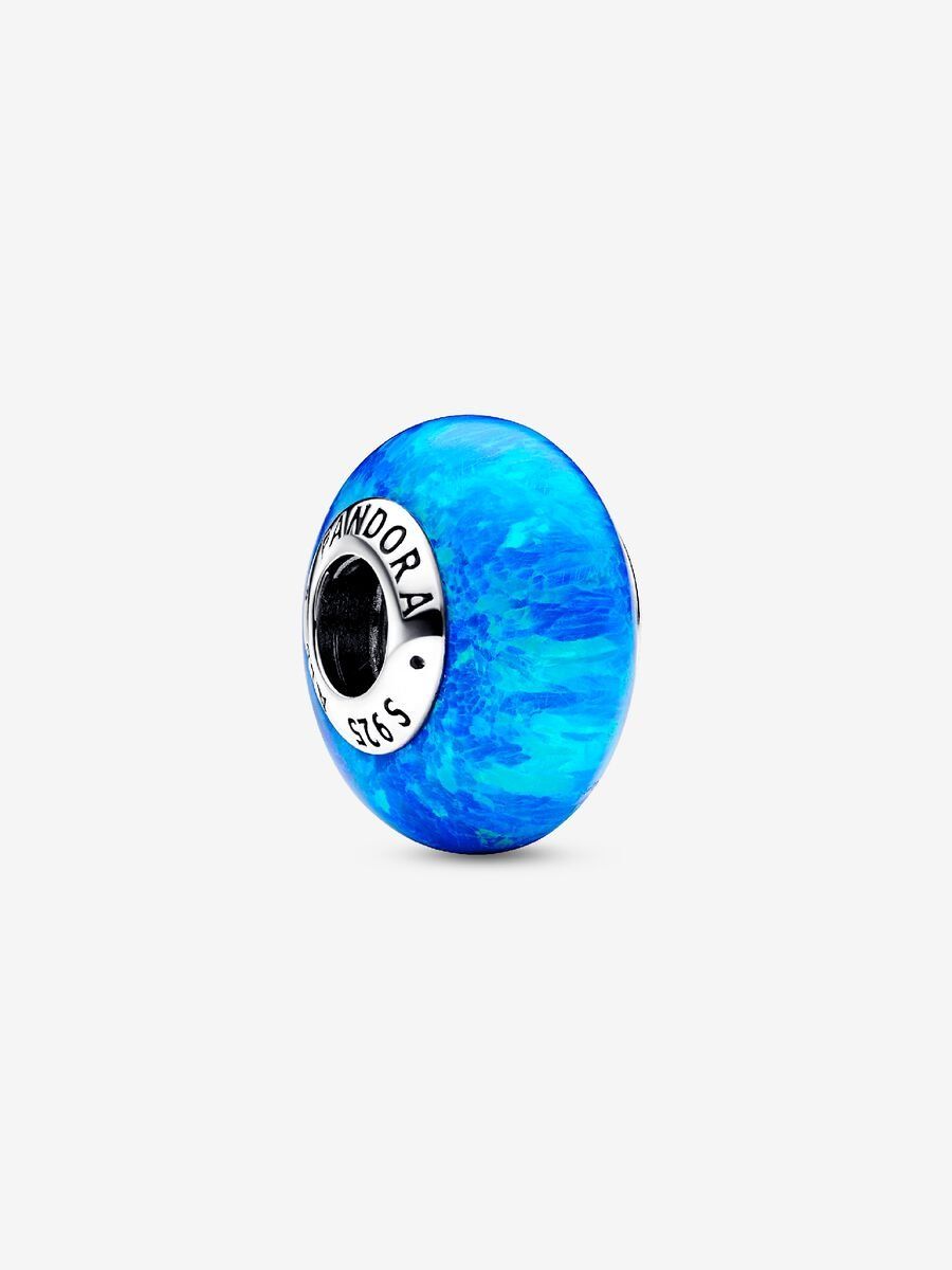 PANDORA™ Opalescent Ocean Deep Blue Murano Glass Charm