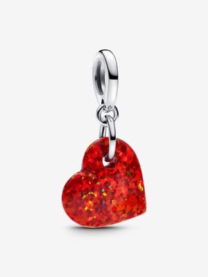 PANDORA™ Opalescent Red Heart Dangle Charm