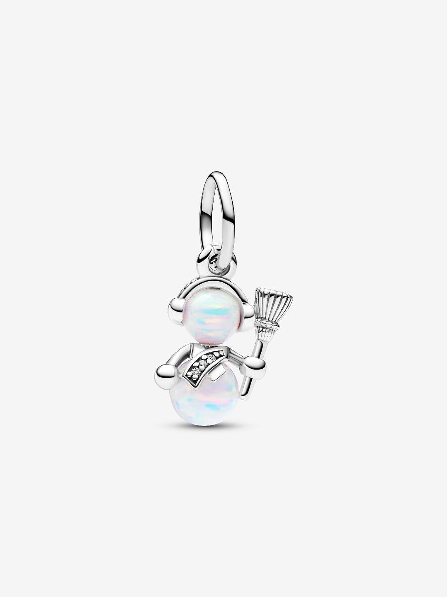 PANDORA™ Opalescent Snowman Dangle Charm
