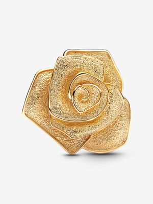 PANDORA™ Rose in Bloom Oversized 14K Gold Plated Charm