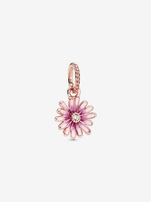 PANDORA™ Pink Daisy Flower 14K Rose Gold Plated Dangle Charm
