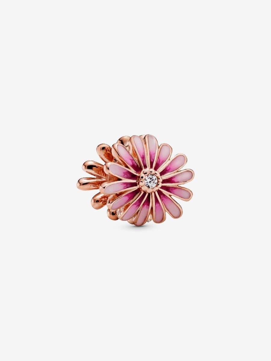 PANDORA™ Pink Daisy Flower 14K Rose Gold Plated Charm
